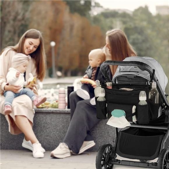 Universal Stroller Organizer, Baby Accessories Large Caddy, with Tissues - Picture 6 of 6